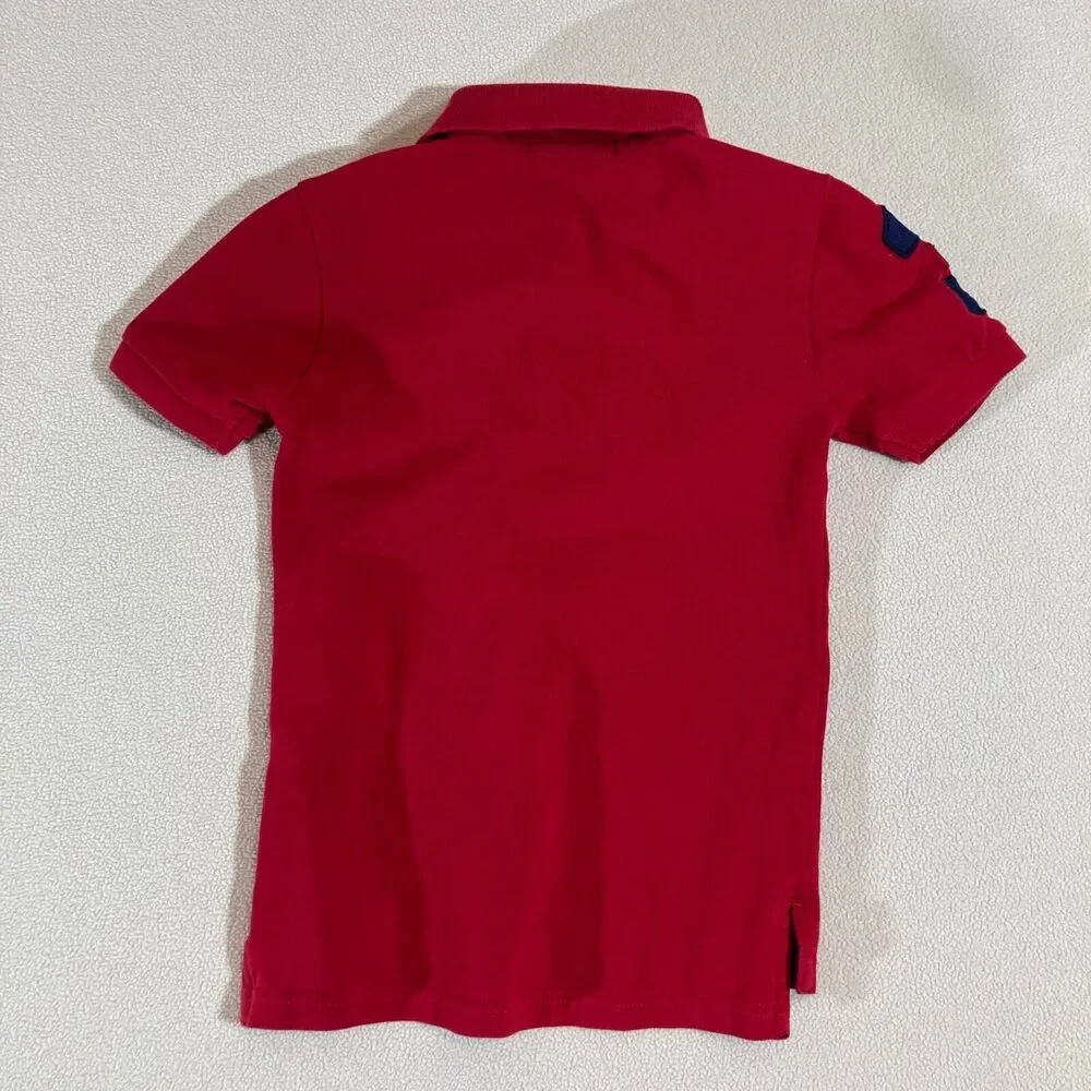 U.S. Polo Assn Shirt‎ Youth XXS (4) Red Big Pony Short Sleeve Polo Pullover